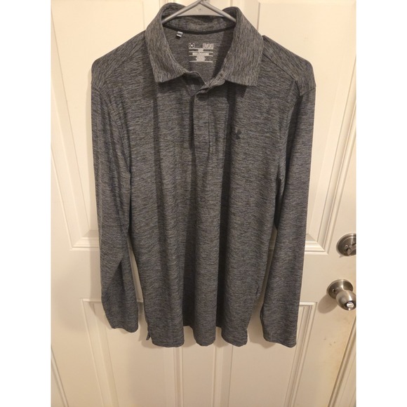 Under Armour Other - Under Armour, Loose Fit, All Season, GreyLong sleeve Polo Mens Golf Shirt Medium